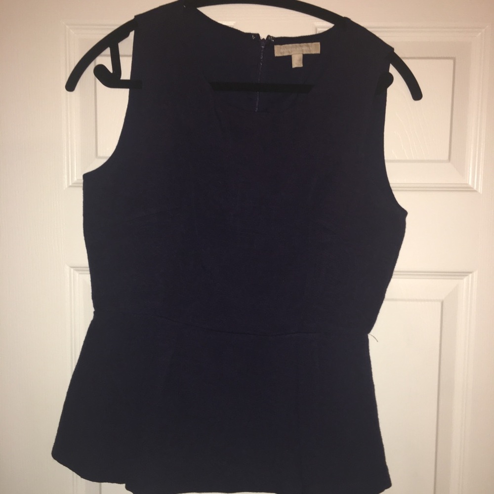 Banana Republic Navy Blue Linen Blouse
